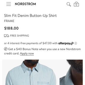 Frame denim jean shirt